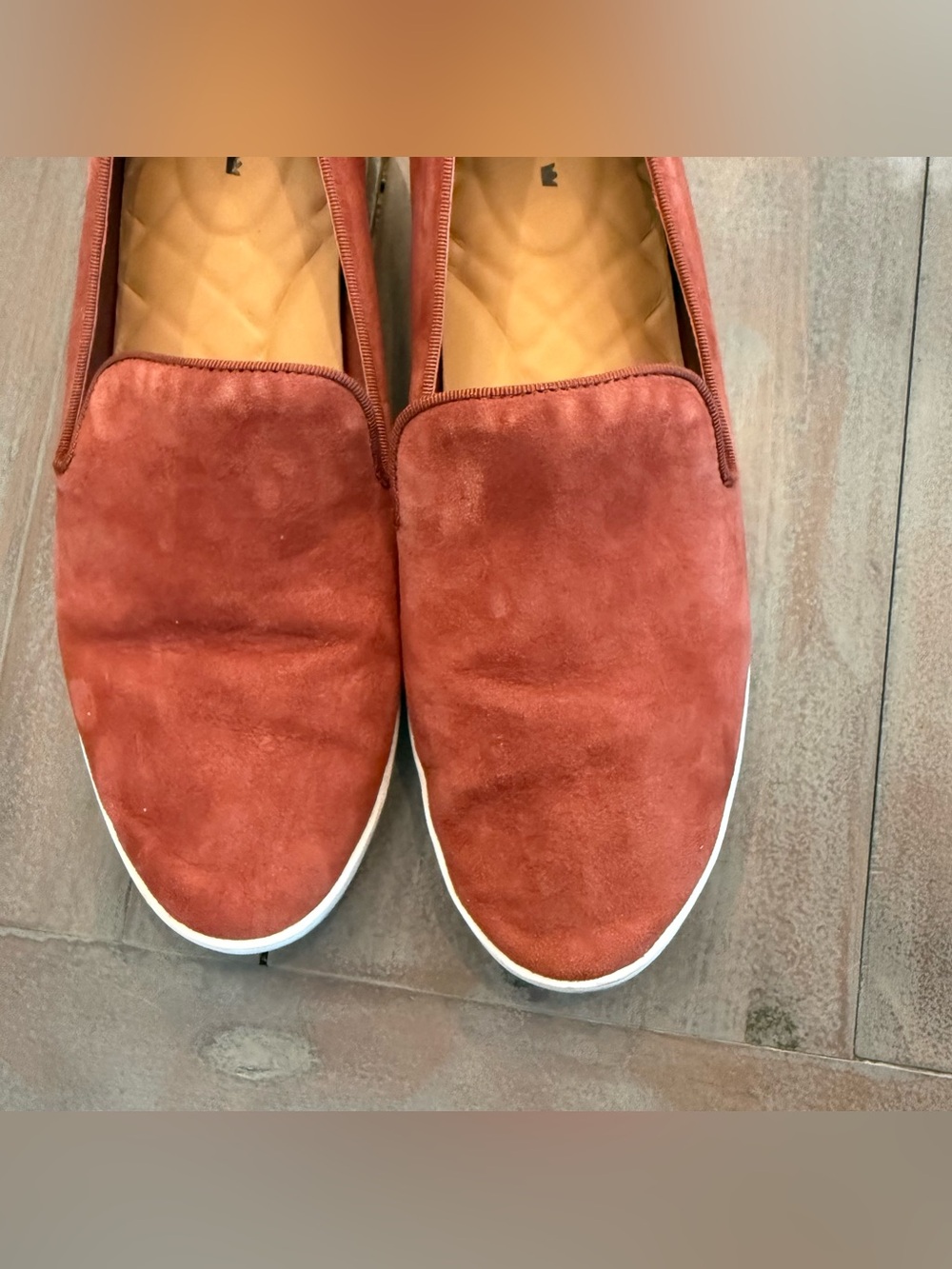 Birdies The Swift Slip-On Sneaker Suede Leather Flats Size 9.5 Nutmeg Orange - Picture 2 of 8